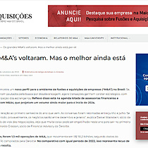Os grandes M&As voltaram. Mas o melhor ainda est por vir